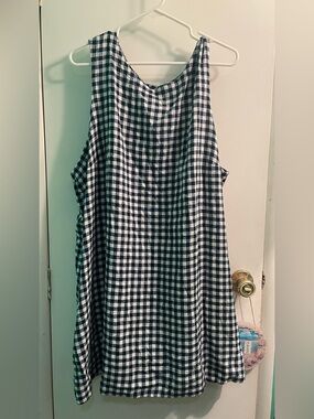 Old Navy Gingham Sleeveless Dress in Navy and White XXL petite